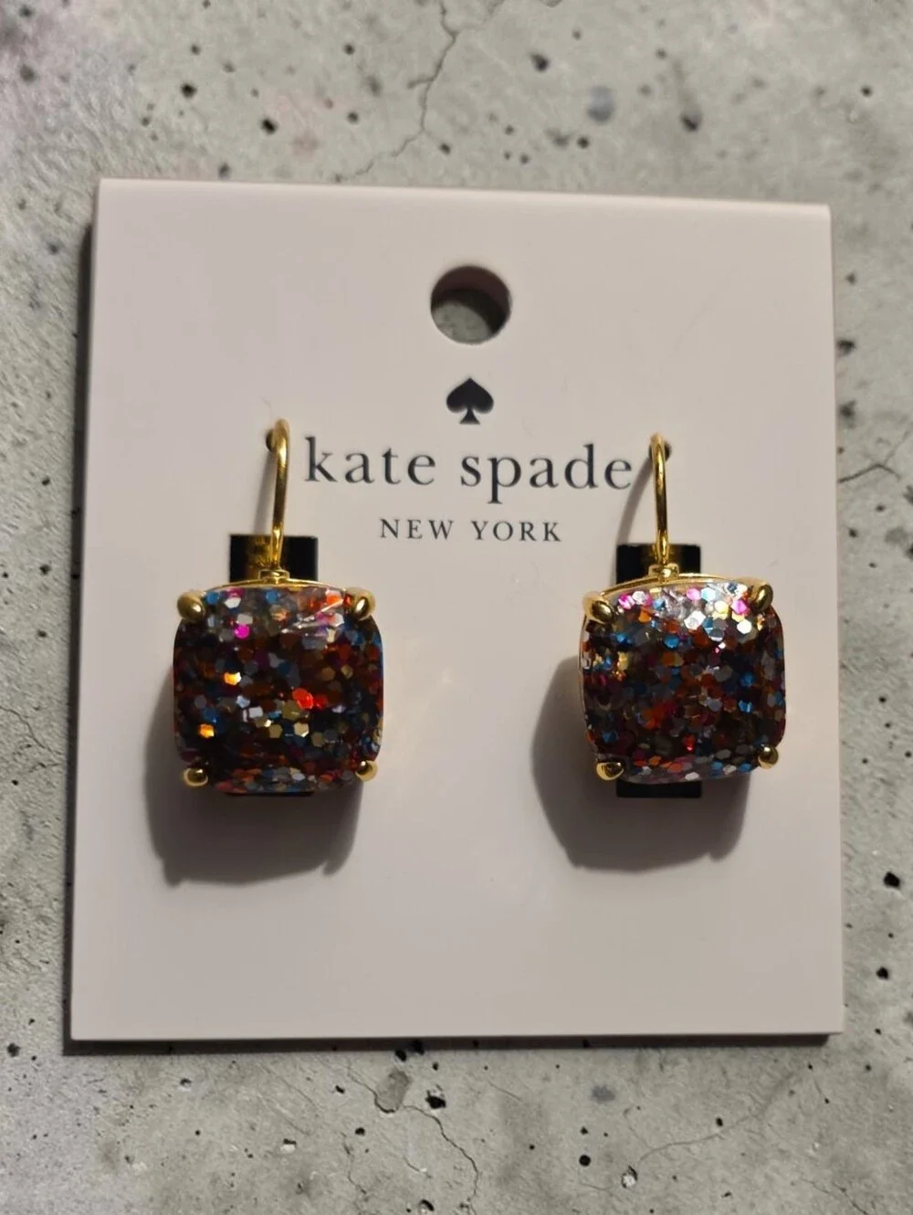 kate spade Multicolor Glitter Drop Earrings